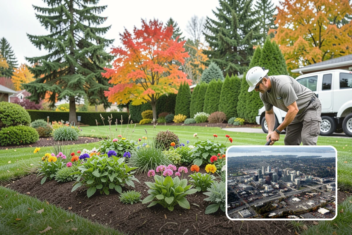 Winter Landscape Protection in Bellevue, King County, WA - Protects tender plants from freeze and wind damage