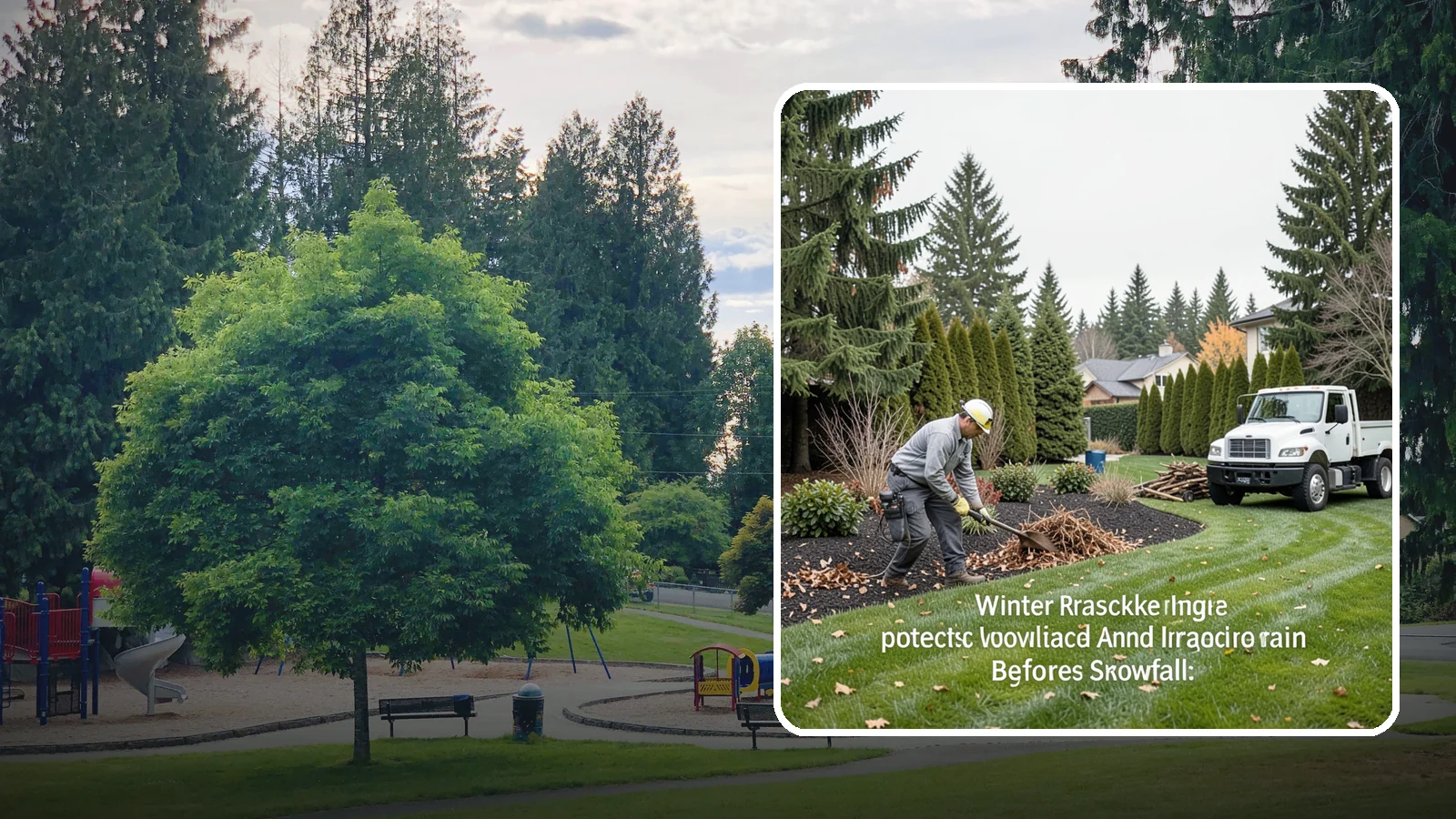 Winter Landscape Protection in Bonney Lake, Pierce County, WA - We shield vulnerable plants, hardscapes, and irrigation from the wind, rain, and cold that stress Pacific Northwest landscapes in...