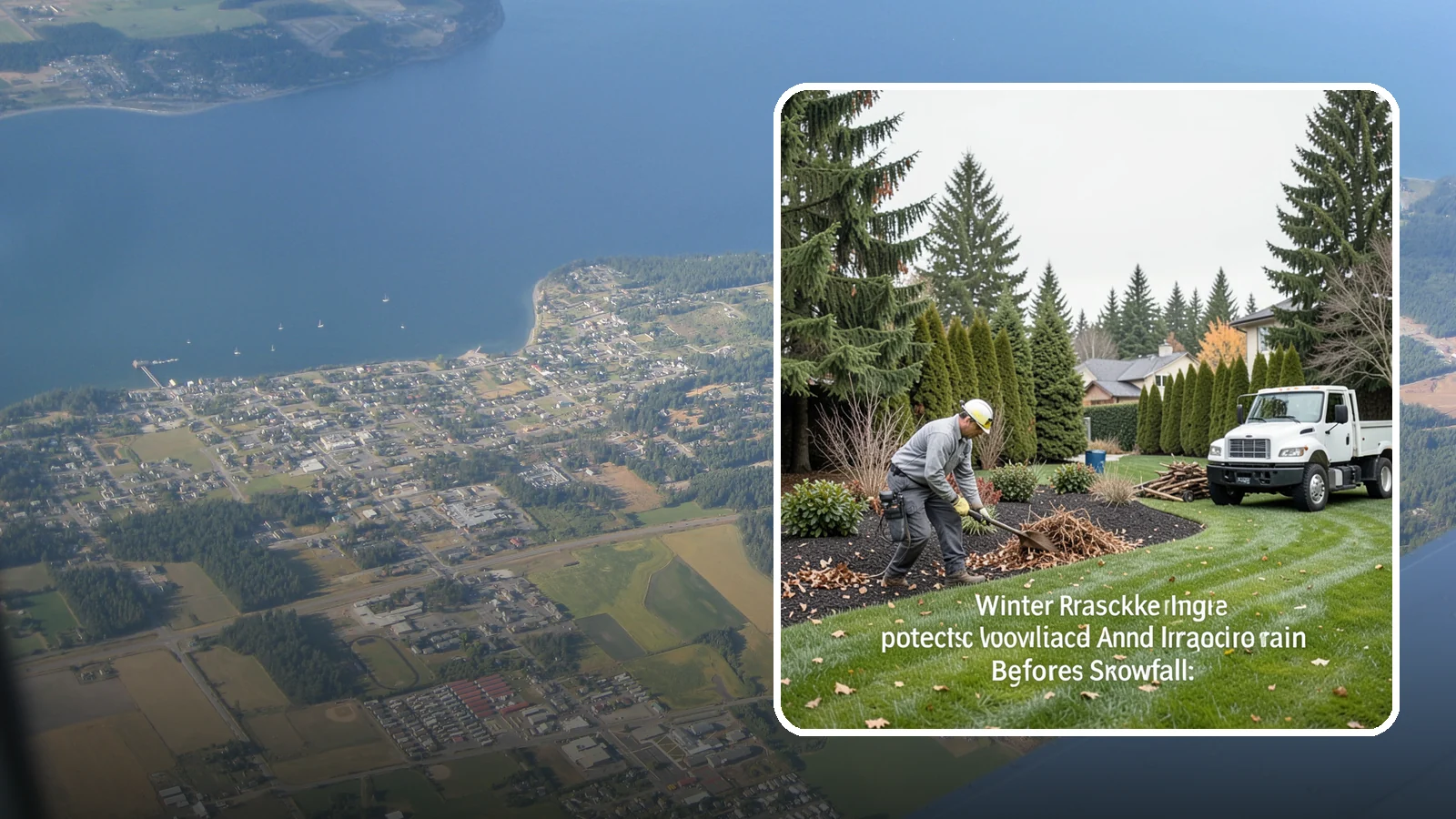 Winter Landscape Protection in Coupeville, Island County, WA - We shield vulnerable plants, hardscapes, and irrigation from the wind, rain, and cold that stress Pacific Northwest landscapes in...