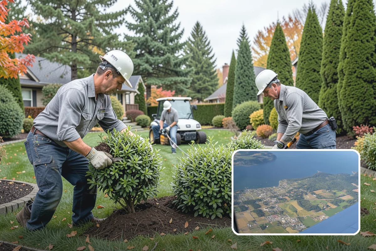Winter Landscape Protection in Coupeville, Island County, WA - Protects tender plants from freeze and wind damage