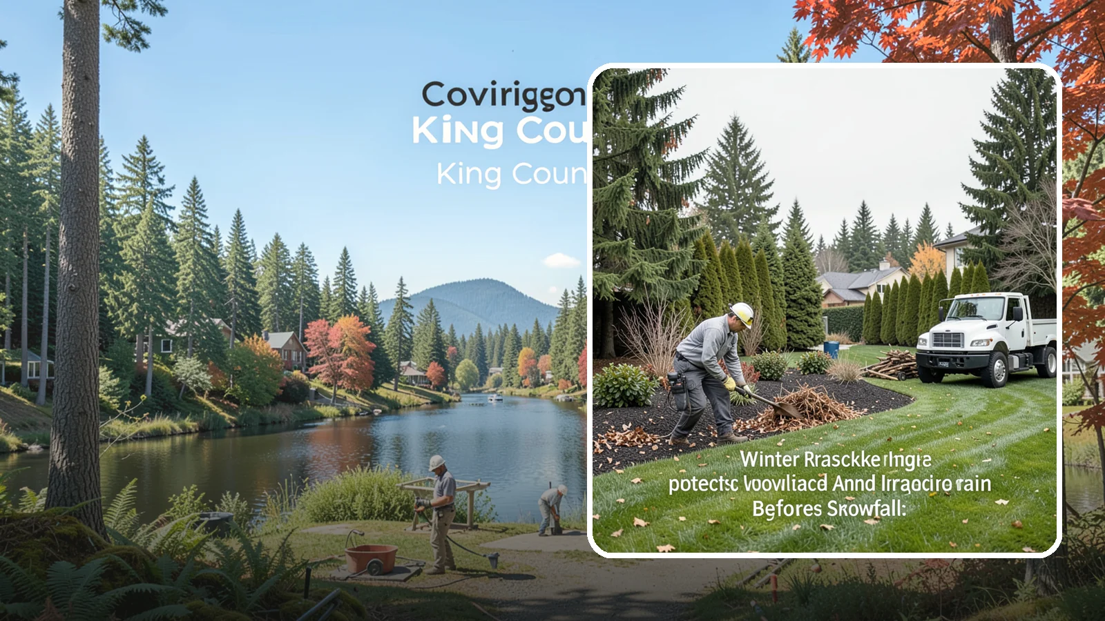 Winter Landscape Protection in Covington, King County, WA - We shield vulnerable plants, hardscapes, and irrigation from the wind, rain, and cold that stress Pacific Northwest landscapes in...