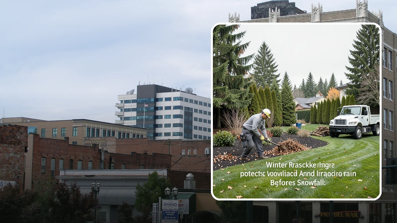 Winter Landscape Protection in Everett, Snohomish County, WA - We shield vulnerable plants, hardscapes, and irrigation from the wind, rain, and cold that stress Pacific Northwest landscapes in...