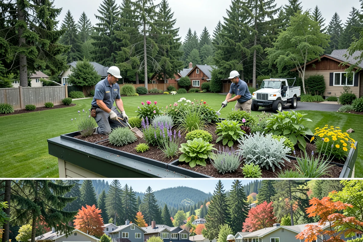 Winter Landscape Protection in Fircrest, Pierce County, WA - Complete this work in mid to late autumn, before the first hard frost and the arrival of sustained Puget Sound winter rains.