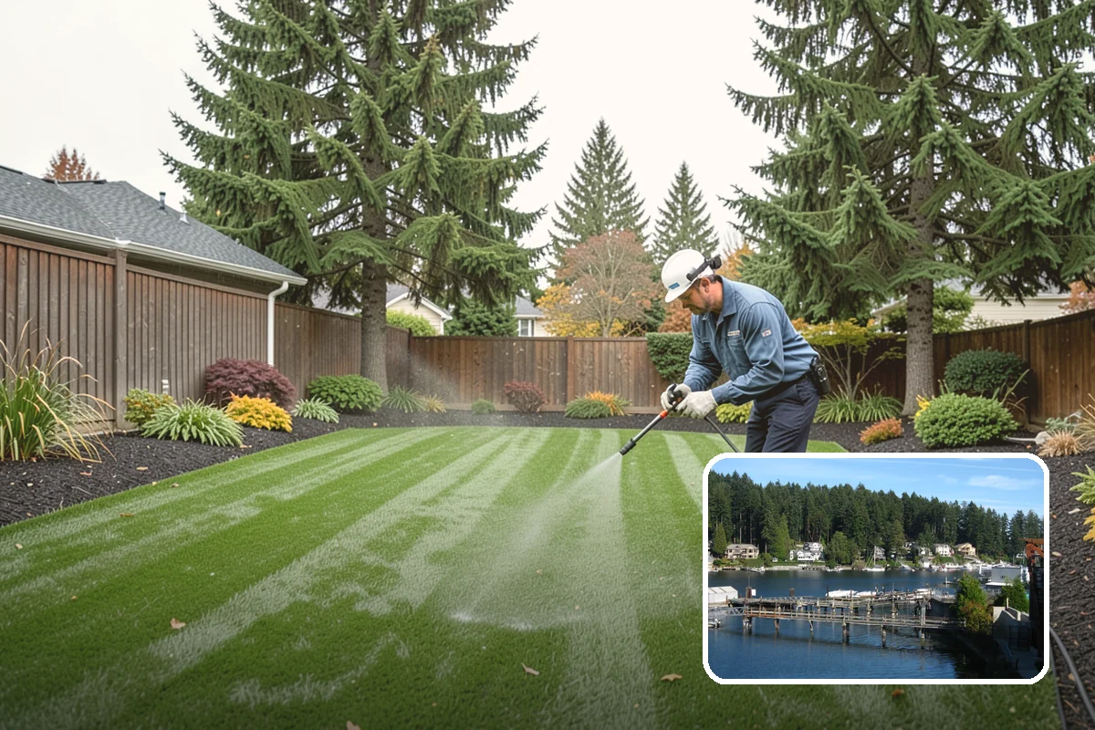 Winter Landscape Protection in Gig Harbor, Pierce County, WA - Protects tender plants from freeze and wind damage