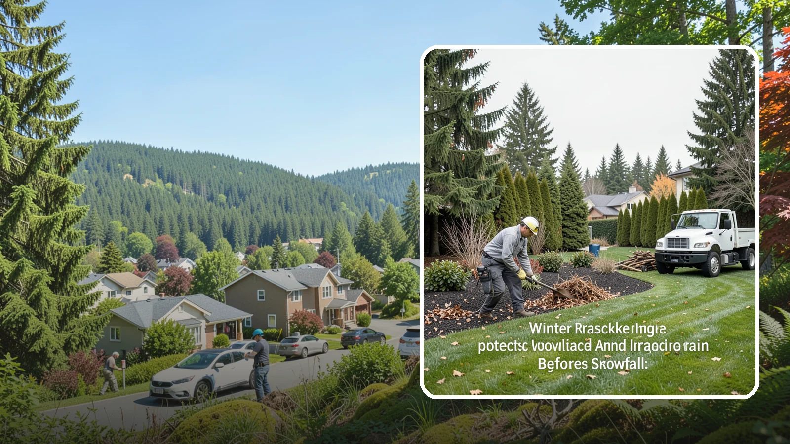 Winter Landscape Protection in Index, Snohomish County, WA - We shield vulnerable plants, hardscapes, and irrigation from the wind, rain, and cold that stress Pacific Northwest landscapes in...