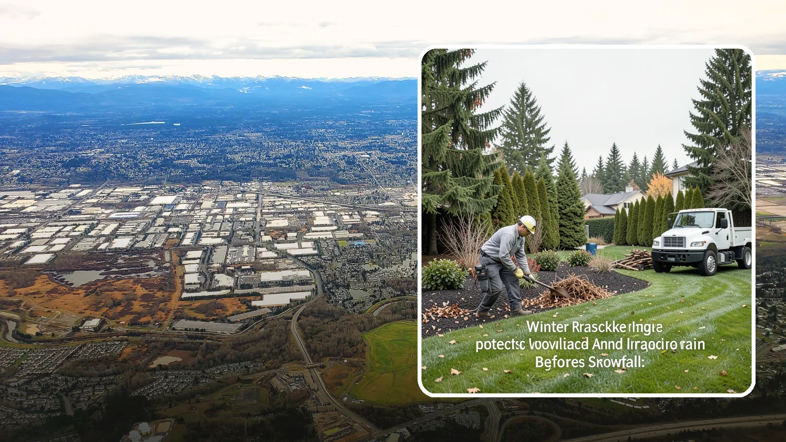 Winter Landscape Protection in Kent, King County, WA - We shield vulnerable plants, hardscapes, and irrigation from the wind, rain, and cold that stress Pacific Northwest landscapes in...