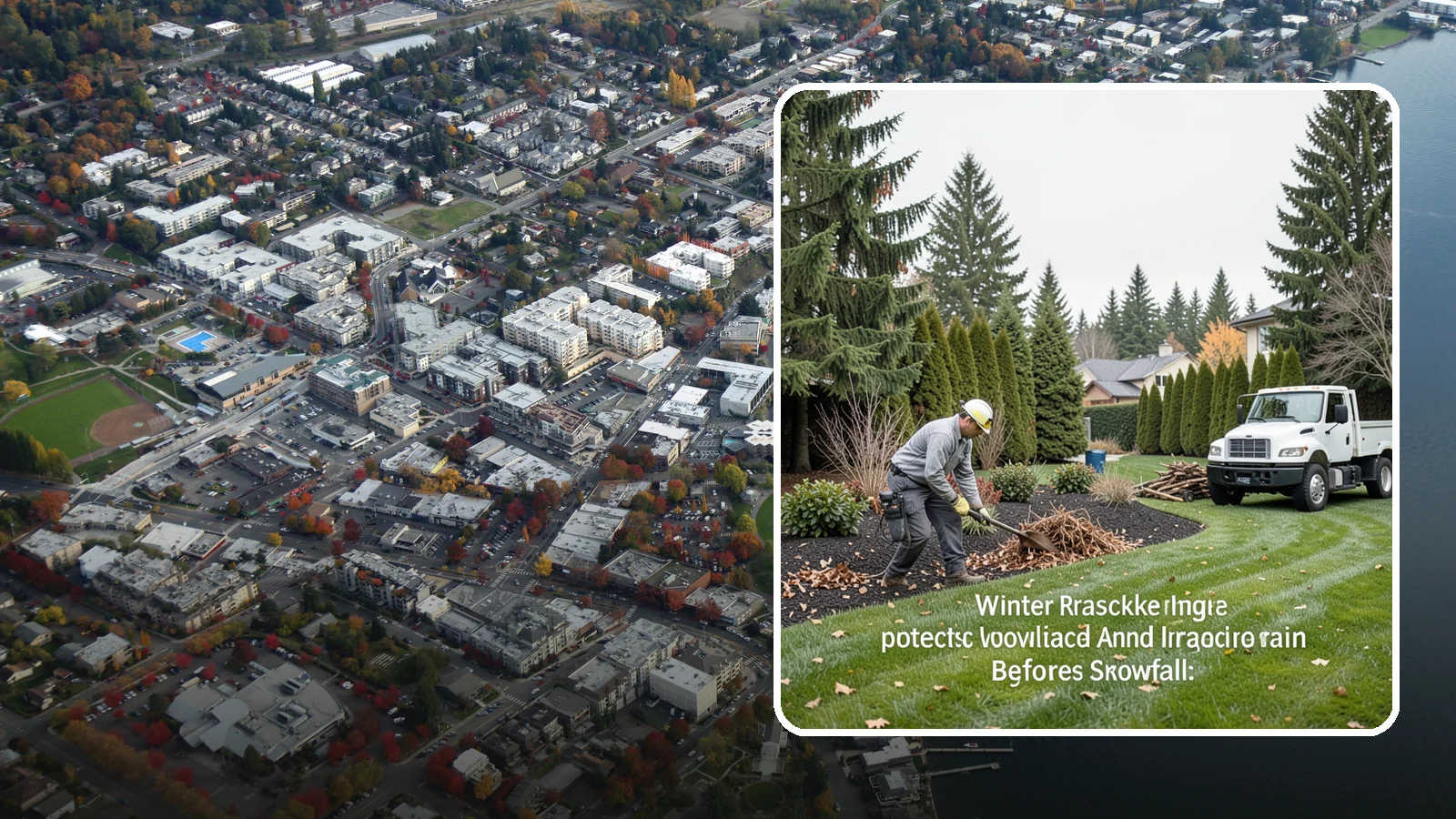 Winter Landscape Protection in Kirkland, King County, WA - We shield vulnerable plants, hardscapes, and irrigation from the wind, rain, and cold that stress Pacific Northwest landscapes in...