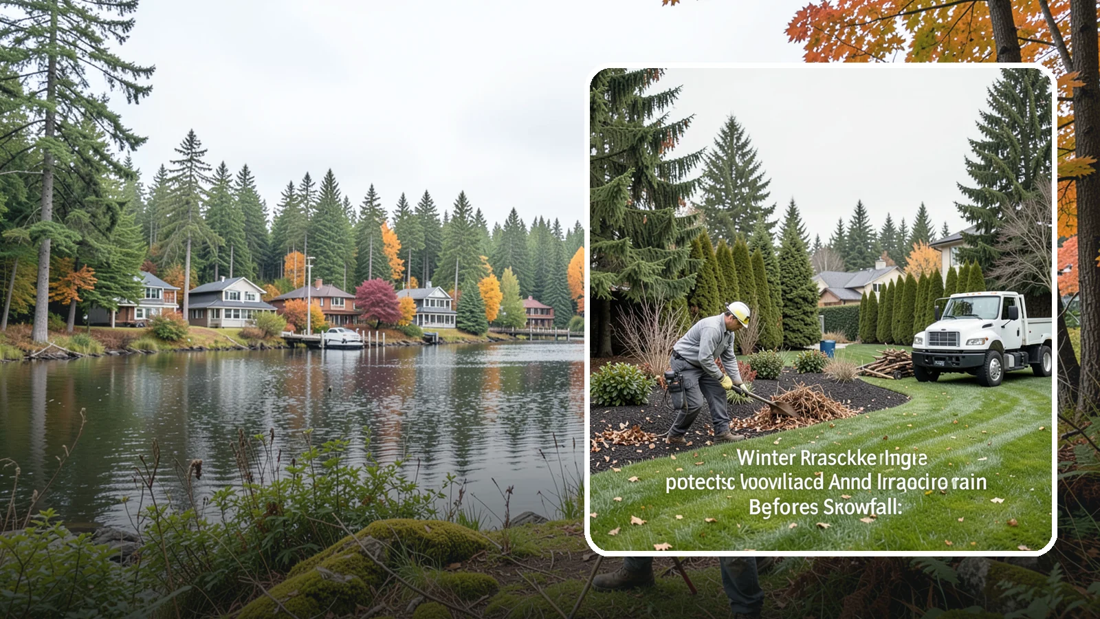 Winter Landscape Protection in La Conner, Skagit County, WA - We shield vulnerable plants, hardscapes, and irrigation from the wind, rain, and cold that stress Pacific Northwest landscapes in...