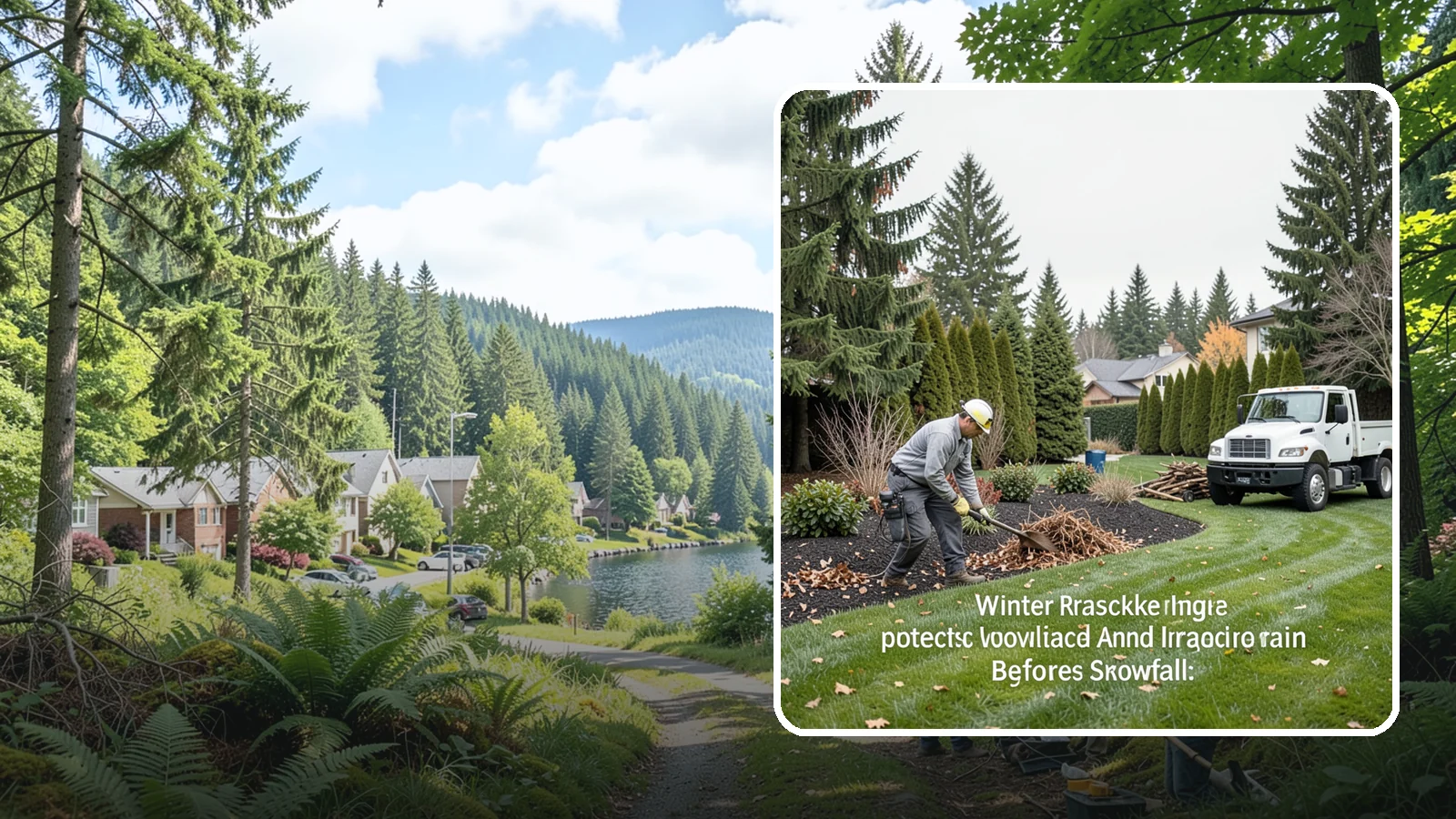 Winter Landscape Protection in Lake Forest Park, King County, WA - We shield vulnerable plants, hardscapes, and irrigation from the wind, rain, and cold that stress Pacific Northwest landscapes in...
