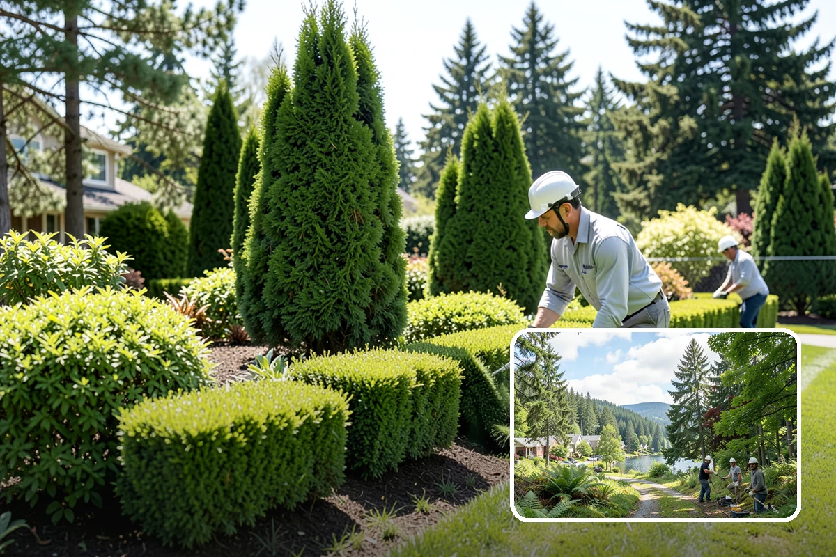 Winter Landscape Protection in Lake Forest Park, King County, WA - Protects tender plants from freeze and wind damage