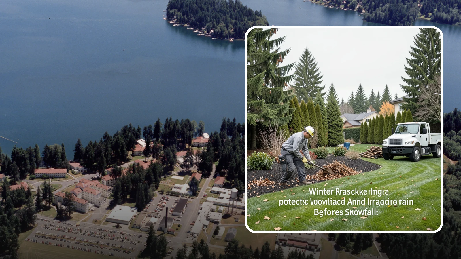Winter Landscape Protection in Lakewood, Pierce County, WA - We shield vulnerable plants, hardscapes, and irrigation from the wind, rain, and cold that stress Pacific Northwest landscapes in...