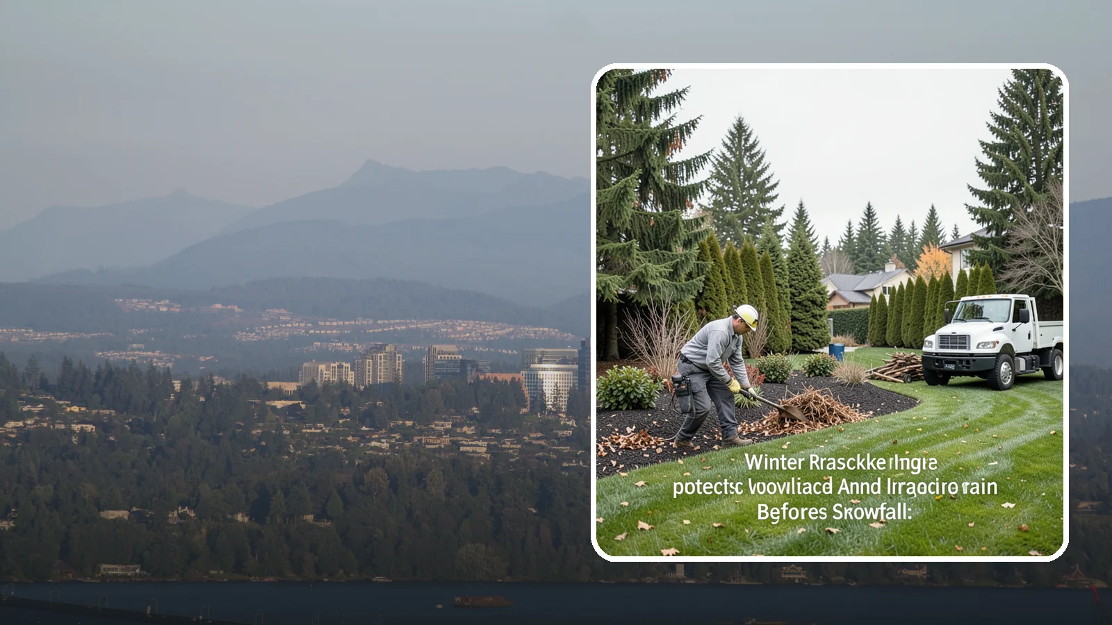 Winter Landscape Protection in Medina, King County, WA - We shield vulnerable plants, hardscapes, and irrigation from the wind, rain, and cold that stress Pacific Northwest landscapes in...