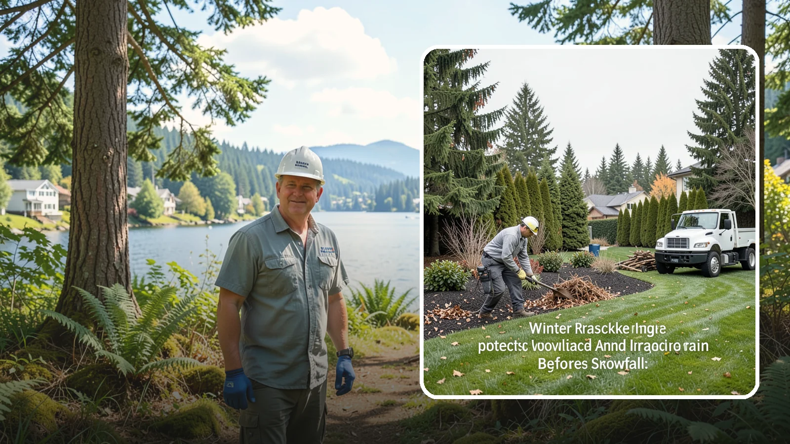 Winter Landscape Protection in Milton, King County, WA - We shield vulnerable plants, hardscapes, and irrigation from the wind, rain, and cold that stress Pacific Northwest landscapes in...