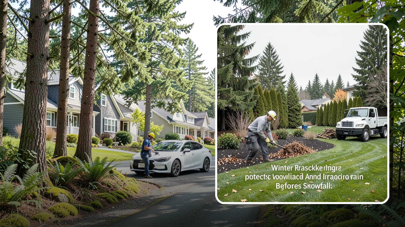 Winter Landscape Protection in Normandy Park, King County, WA - We shield vulnerable plants, hardscapes, and irrigation from the wind, rain, and cold that stress Pacific Northwest landscapes in...
