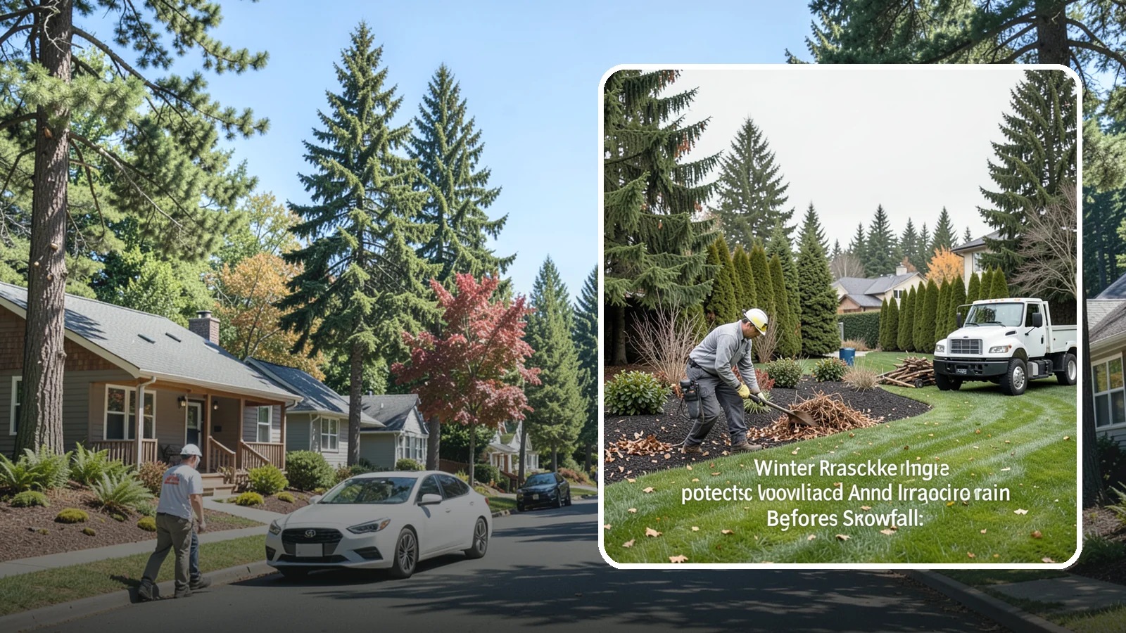 Winter Landscape Protection in Orting, Pierce County, WA - We shield vulnerable plants, hardscapes, and irrigation from the wind, rain, and cold that stress Pacific Northwest landscapes in...