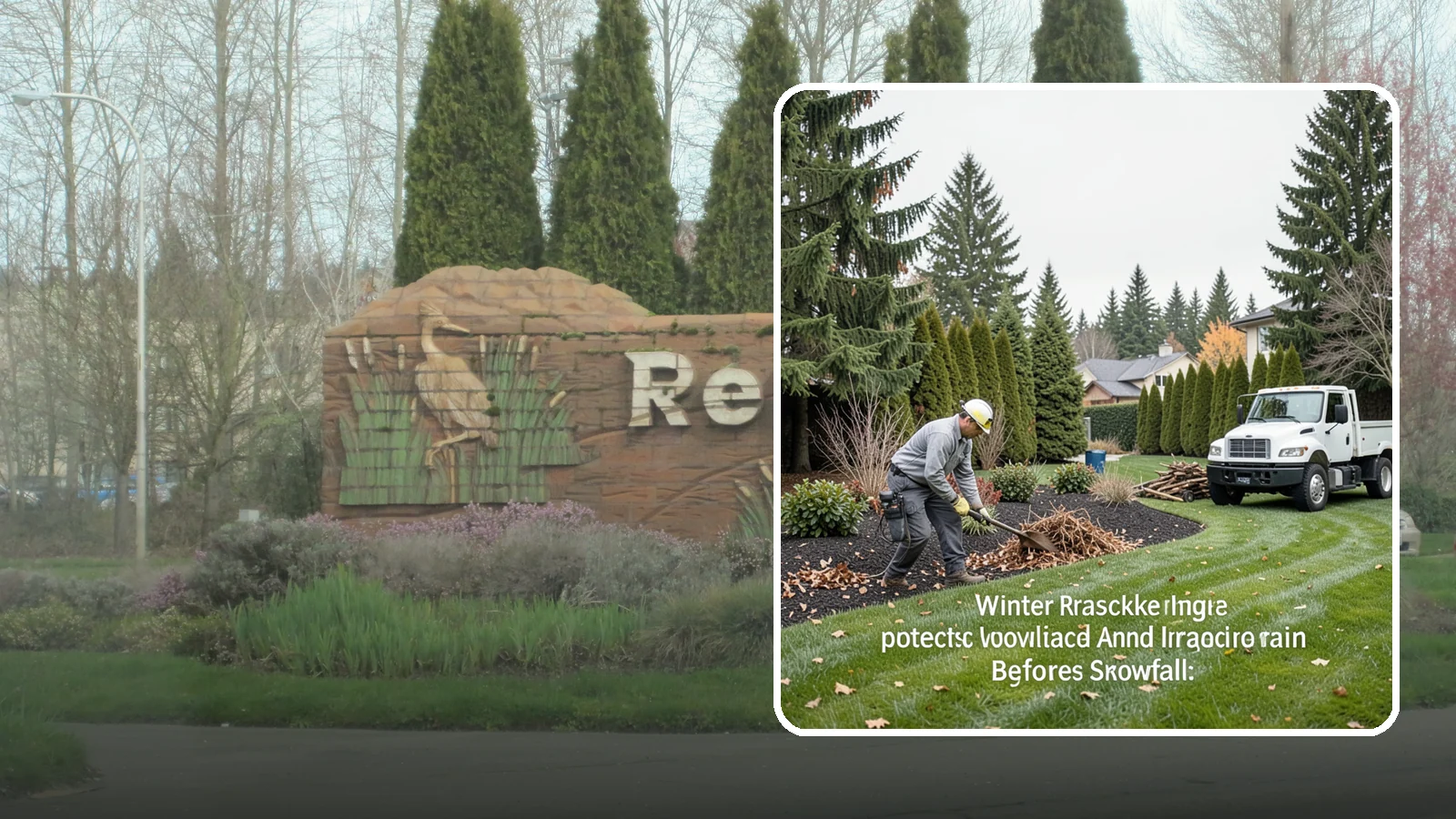 Winter Landscape Protection in Renton, King County, WA - We shield vulnerable plants, hardscapes, and irrigation from the wind, rain, and cold that stress Pacific Northwest landscapes in...
