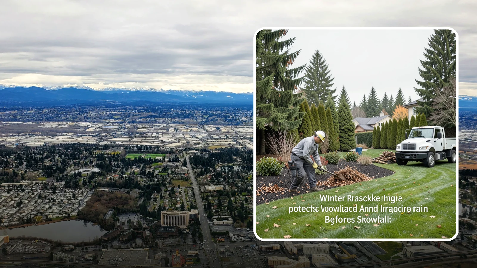 Winter Landscape Protection in SeaTac, King County, WA - We shield vulnerable plants, hardscapes, and irrigation from the wind, rain, and cold that stress Pacific Northwest landscapes in...