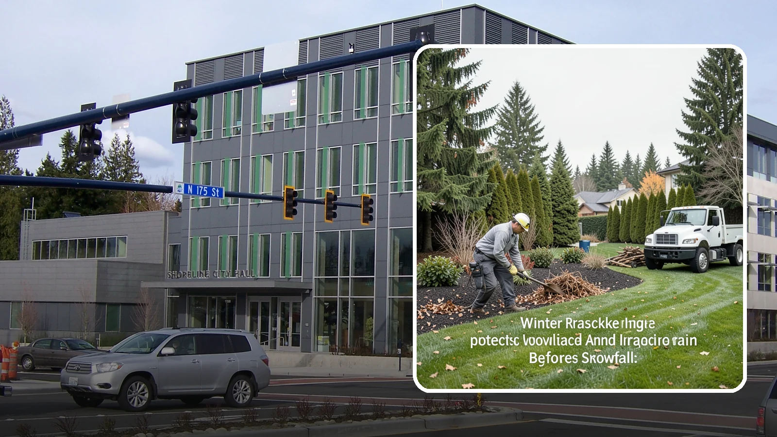 Winter Landscape Protection in Shoreline, King County, WA - We shield vulnerable plants, hardscapes, and irrigation from the wind, rain, and cold that stress Pacific Northwest landscapes in...