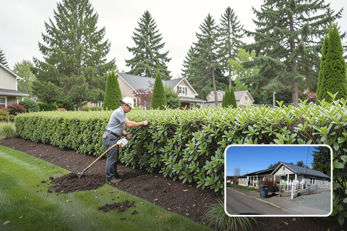 Winter Landscape Protection in South Prairie, Pierce County, WA - Protects tender plants from freeze and wind damage
