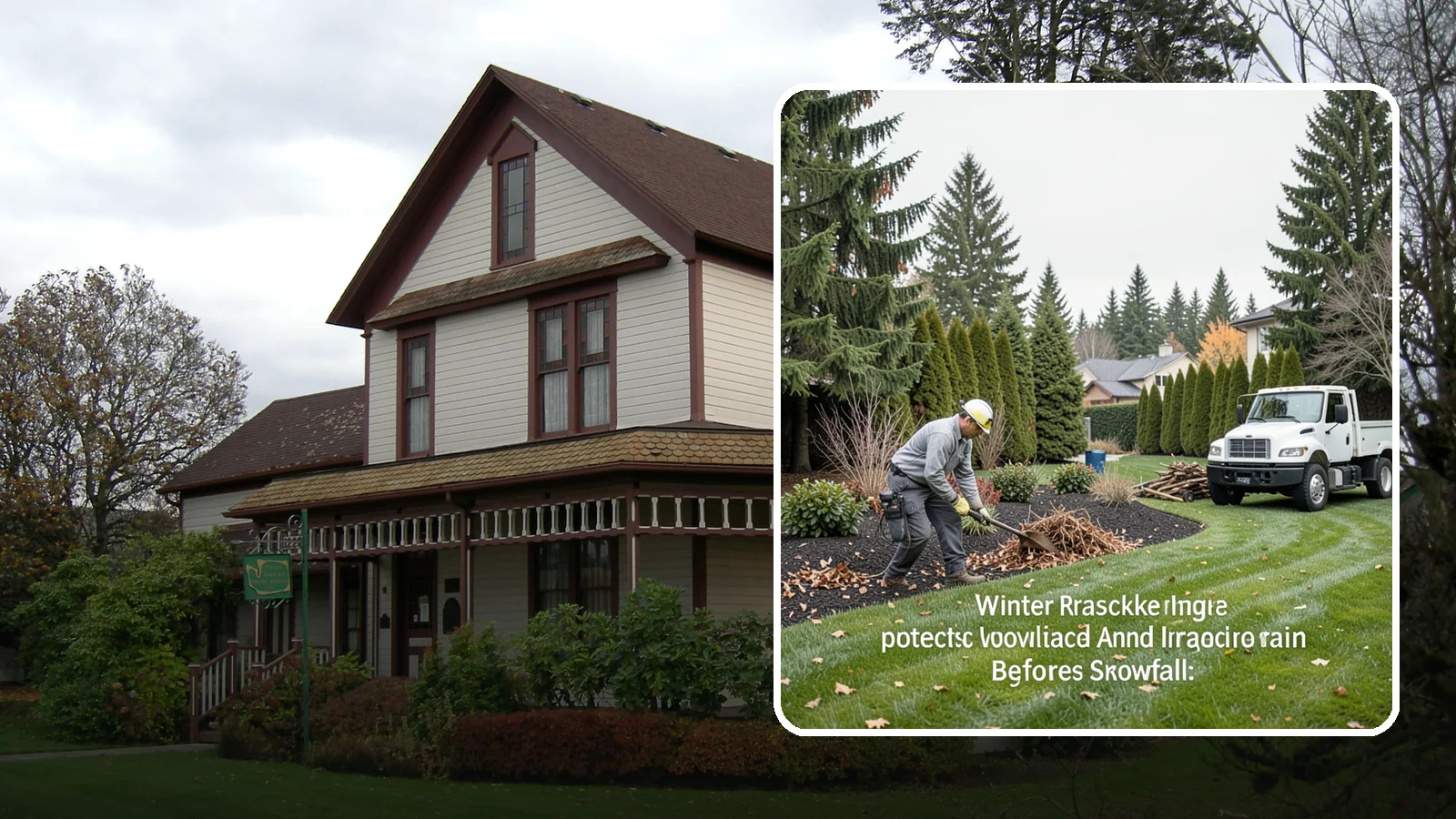 Winter Landscape Protection in Sumner, Pierce County, WA - We shield vulnerable plants, hardscapes, and irrigation from the wind, rain, and cold that stress Pacific Northwest landscapes in...