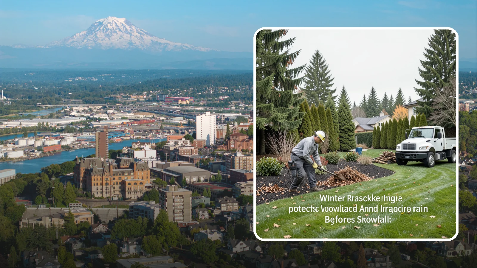 Winter Landscape Protection in Tacoma, Pierce County, WA - We shield vulnerable plants, hardscapes, and irrigation from the wind, rain, and cold that stress Pacific Northwest landscapes in...