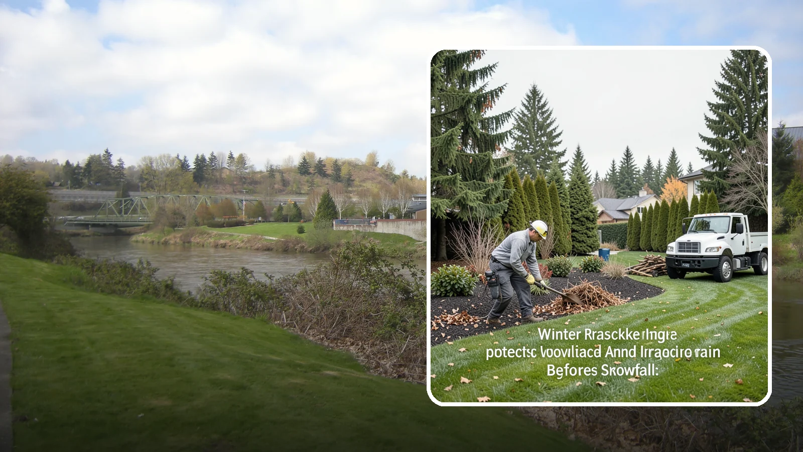 Winter Landscape Protection in Tukwila, King County, WA - We shield vulnerable plants, hardscapes, and irrigation from the wind, rain, and cold that stress Pacific Northwest landscapes in...