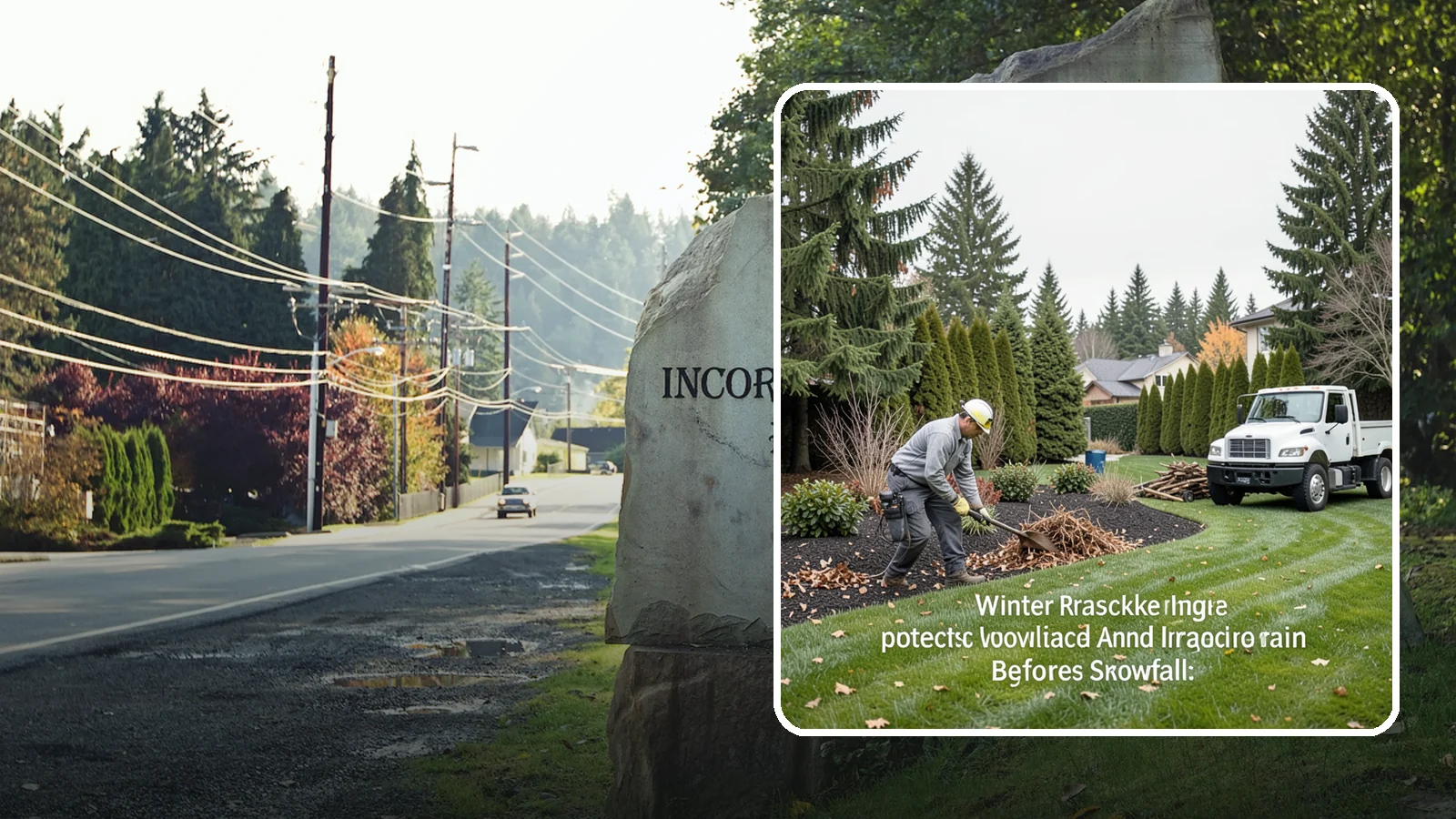 Winter Landscape Protection in Wilkeson, Pierce County, WA - We shield vulnerable plants, hardscapes, and irrigation from the wind, rain, and cold that stress Pacific Northwest landscapes in...