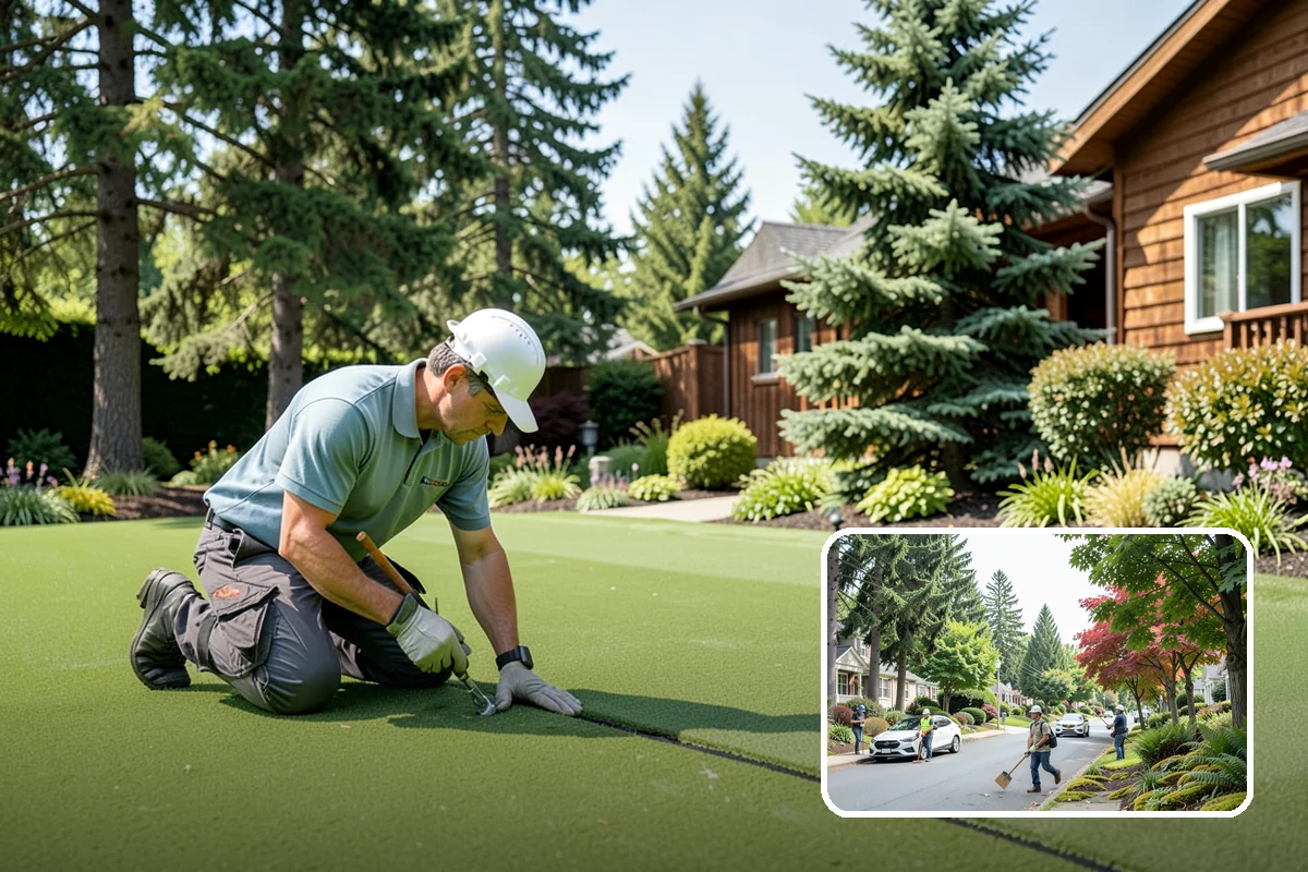 Winterization in Beaux Arts Village, King County, WA - Protects plants through cold and wet