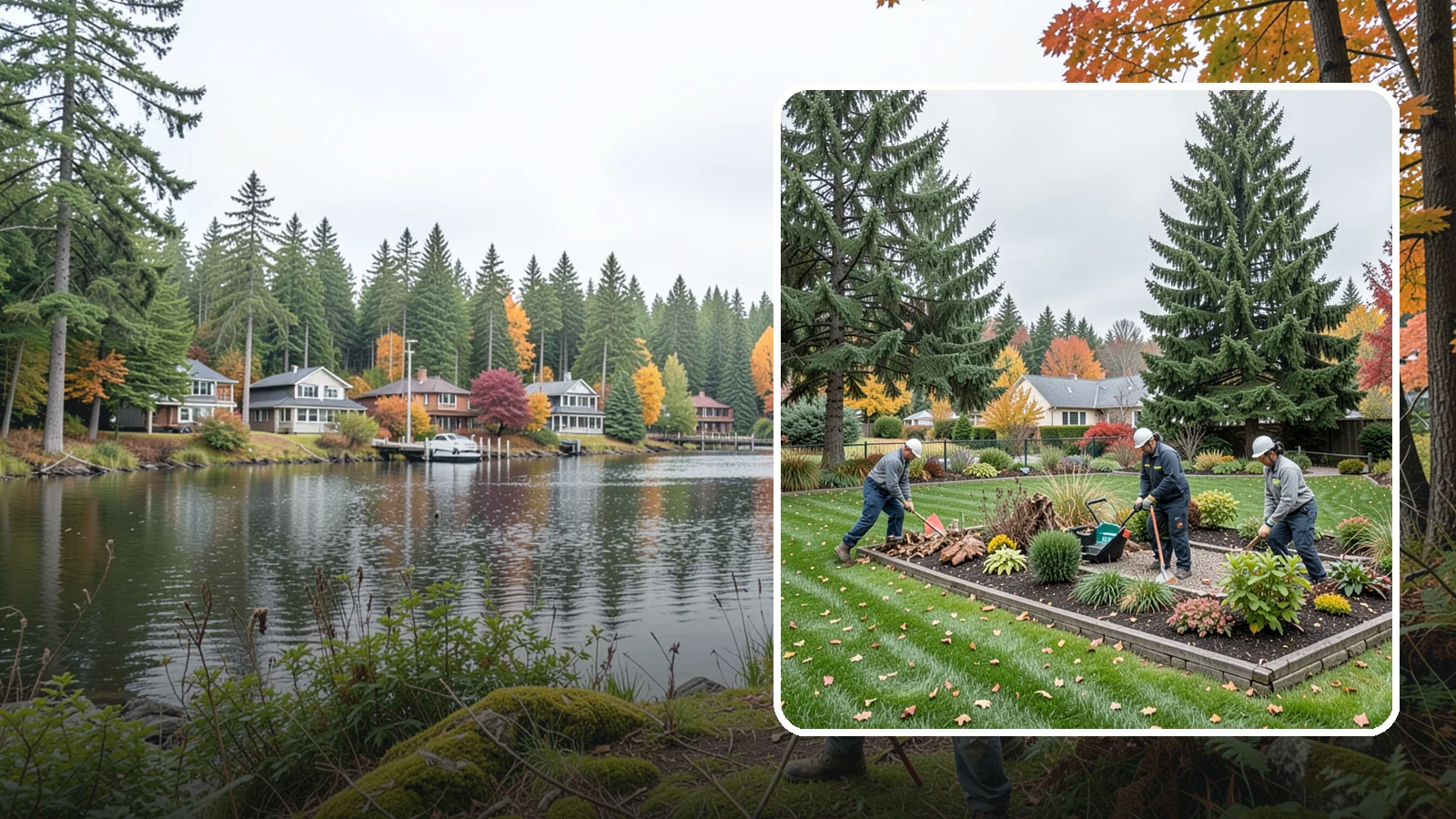 Winterization in La Conner, Skagit County, WA - End-of-season winterization that protects plants, beds, and features from Pacific Northwest winter weather.