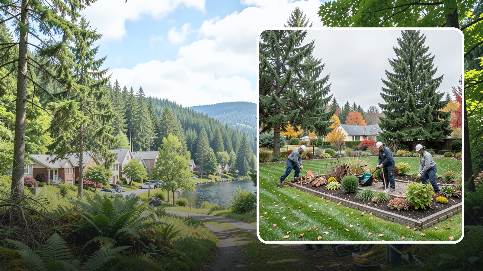 Winterization in Lake Forest Park, King County, WA - End-of-season winterization that protects plants, beds, and features from Pacific Northwest winter weather.