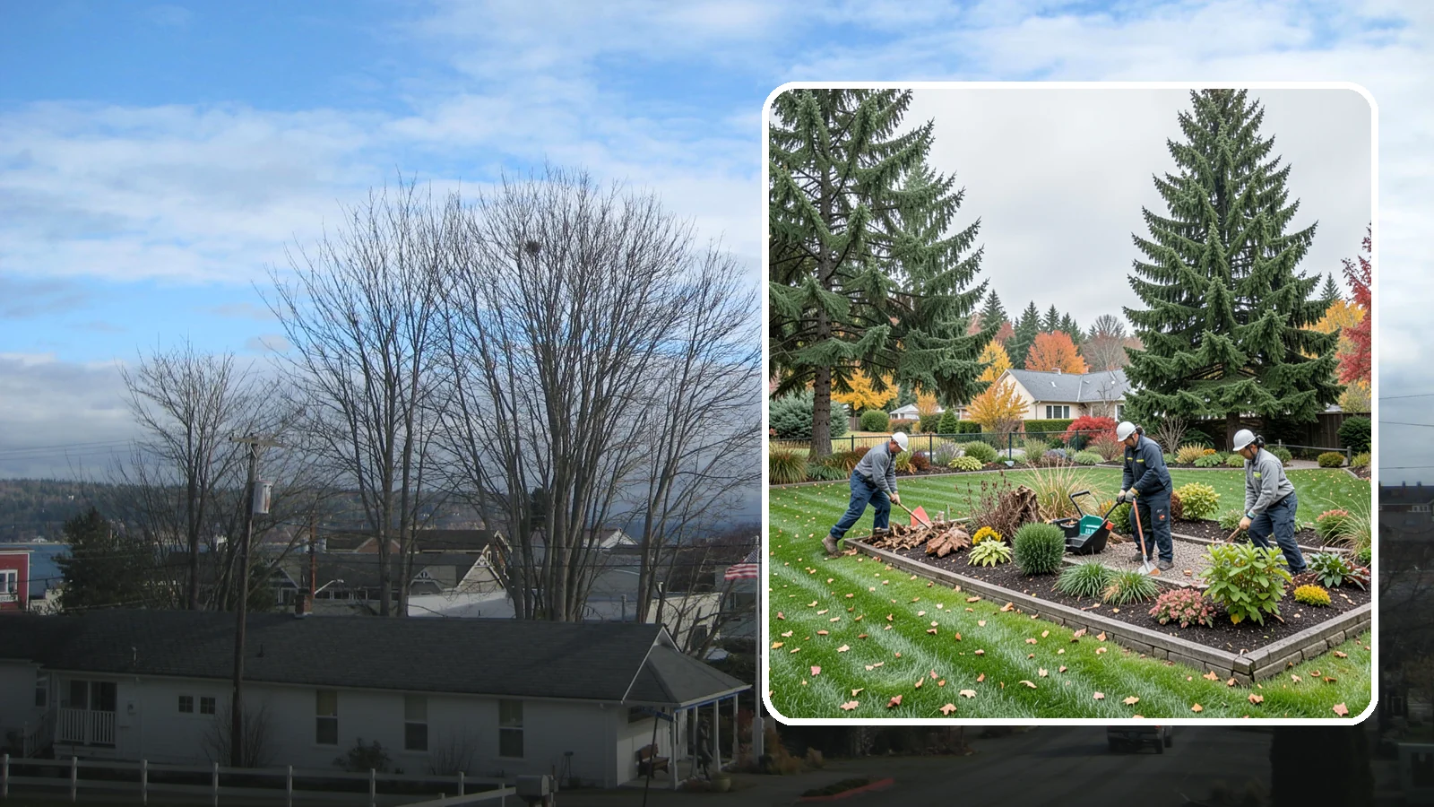 Winterization in Langley, Island County, WA - End-of-season winterization that protects plants, beds, and features from Pacific Northwest winter weather.