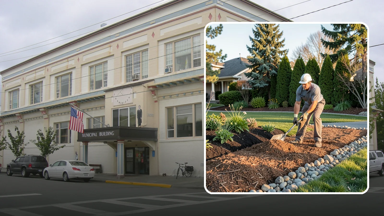 Wood Chip Spreading in Anacortes, Skagit County, WA - Natural wood chips and arborist chips spread on paths, beds, and play areas for a rugged, economical cover.