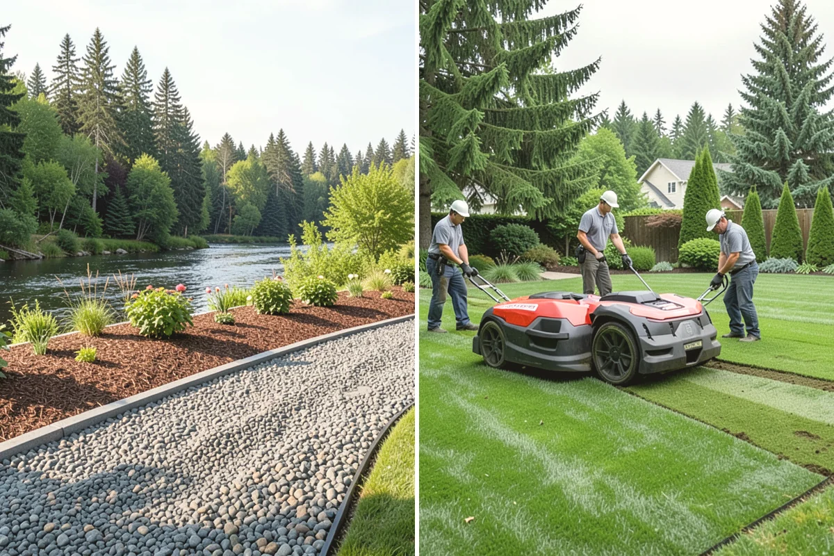Wood Chip Spreading in Anacortes, Skagit County, WA - Define the area and prep the surface