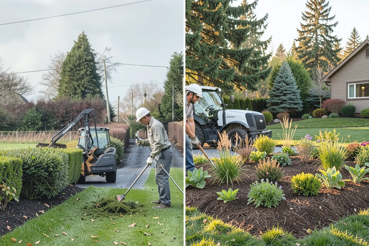 Wood Chip Spreading in Auburn, King County, WA - Define the area and prep the surface