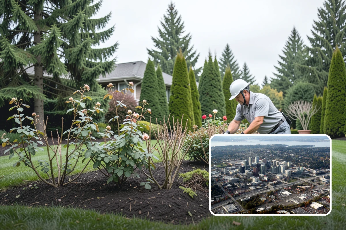 Wood Chip Spreading in Bellevue, King County, WA - Rugged, stable cover for paths and beds