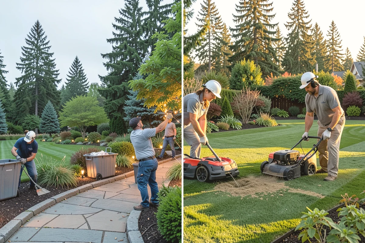 Wood Chip Spreading in Black Diamond, King County, WA - Define the area and prep the surface