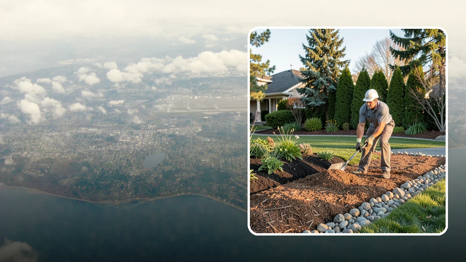 Wood Chip Spreading in Burien, King County, WA - Natural wood chips and arborist chips spread on paths, beds, and play areas for a rugged, economical cover.
