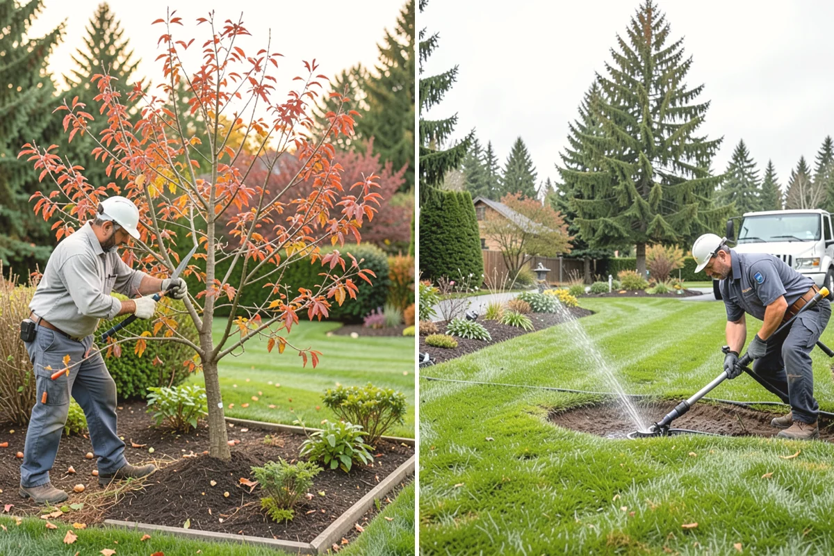 Wood Chip Spreading in Carnation, King County, WA - Define the area and prep the surface