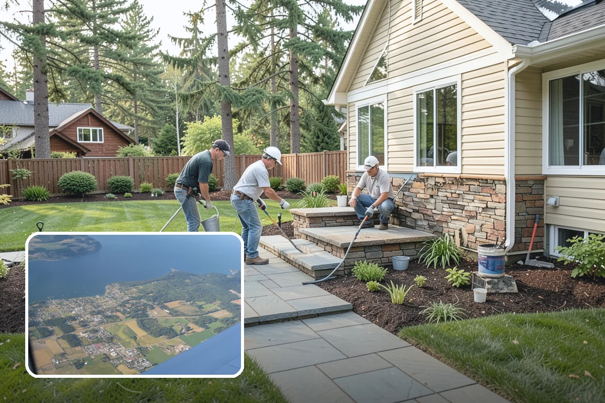 Wood Chip Spreading in Coupeville, Island County, WA - Rugged, stable cover for paths and beds