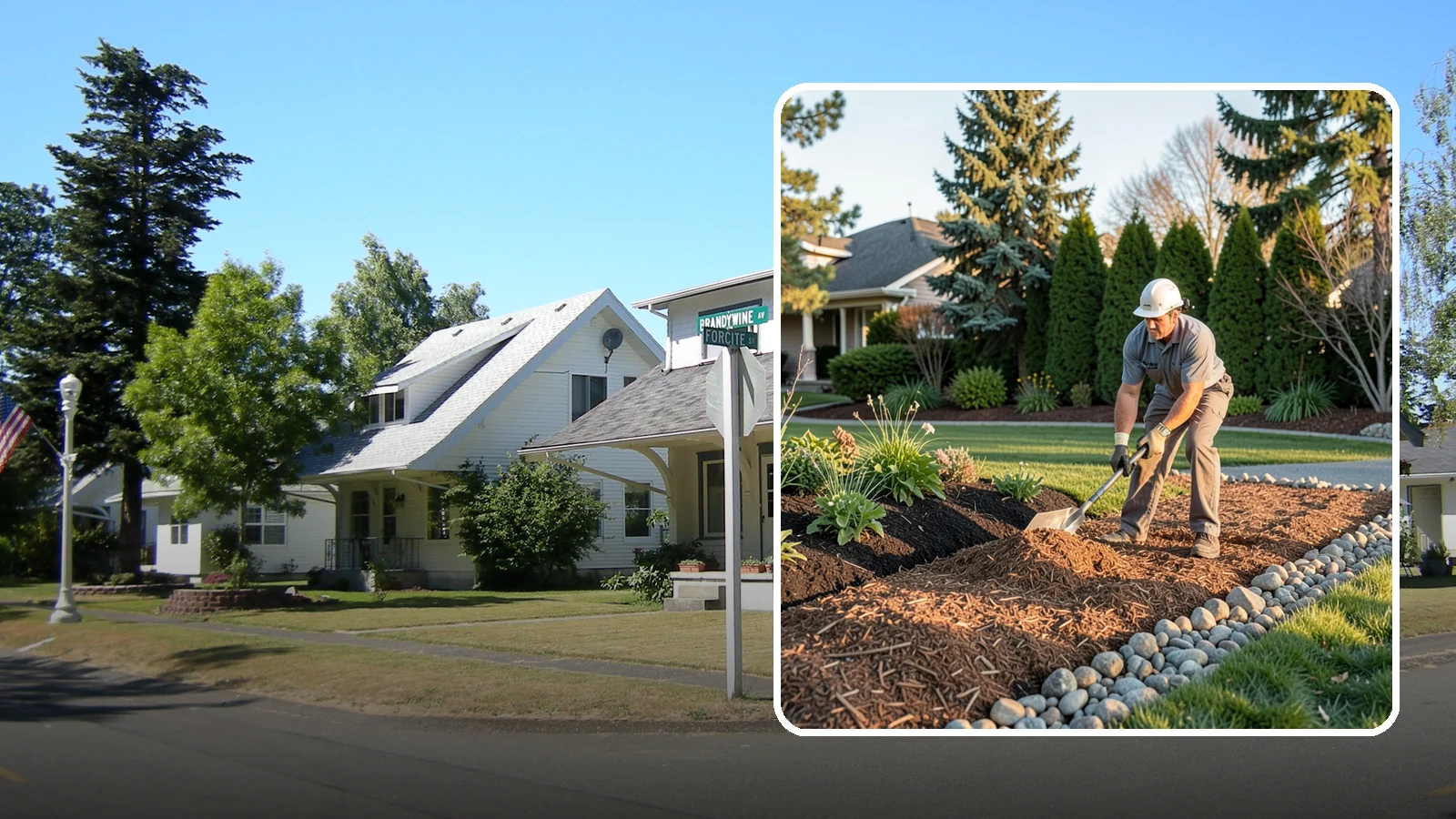 Wood Chip Spreading in DuPont, Pierce County, WA - Natural wood chips and arborist chips spread on paths, beds, and play areas for a rugged, economical cover.