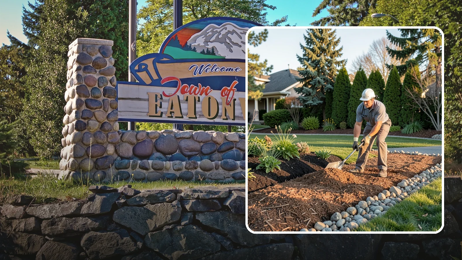 Wood Chip Spreading in Eatonville, Pierce County, WA - Natural wood chips and arborist chips spread on paths, beds, and play areas for a rugged, economical cover.
