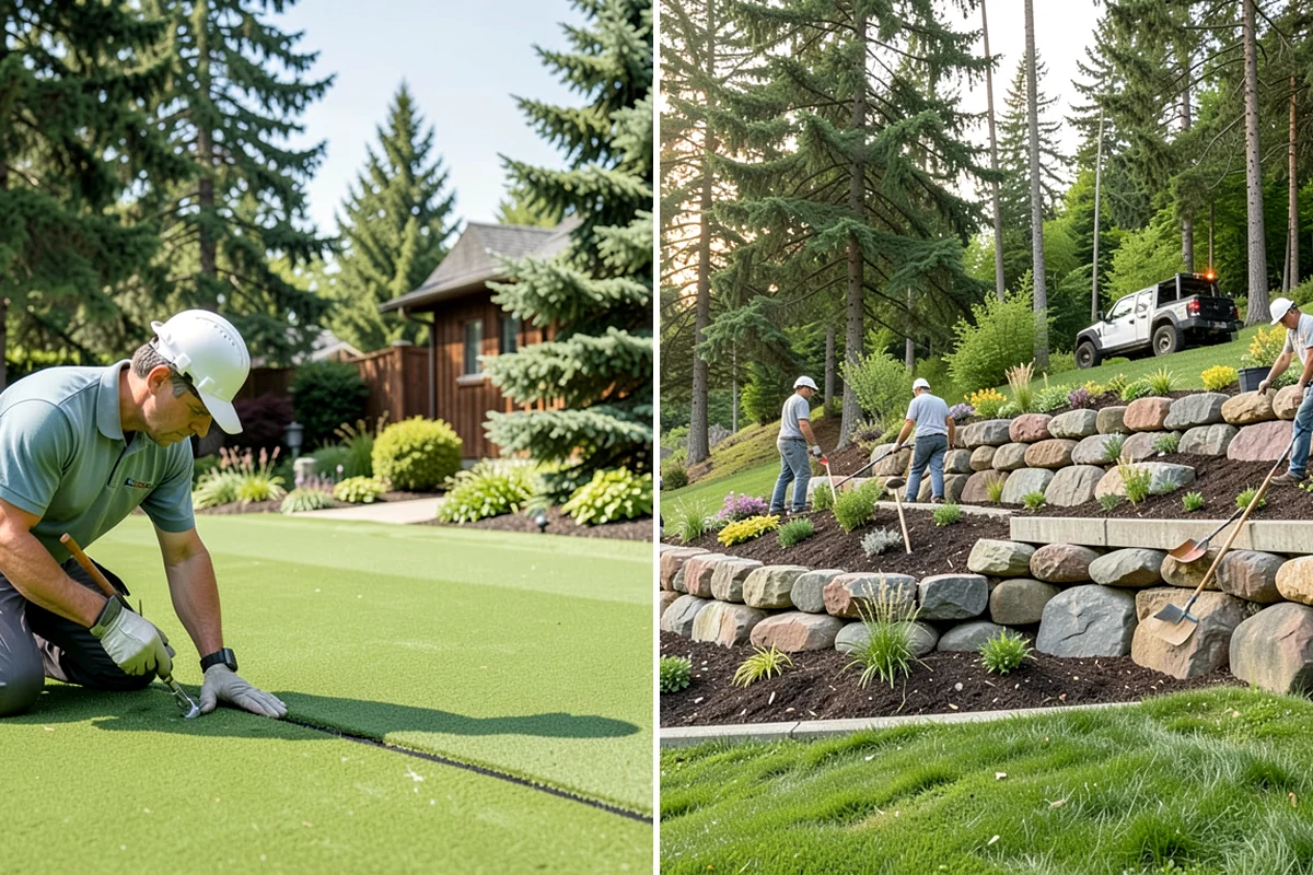 Wood Chip Spreading in Enumclaw, King County, WA - Define the area and prep the surface