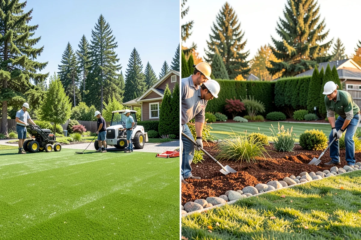 Wood Chip Spreading in Federal Way, King County, WA - Define the area and prep the surface