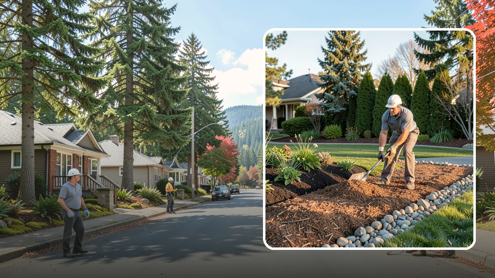 Wood Chip Spreading in Hunts Point, King County, WA - Natural wood chips and arborist chips spread on paths, beds, and play areas for a rugged, economical cover.