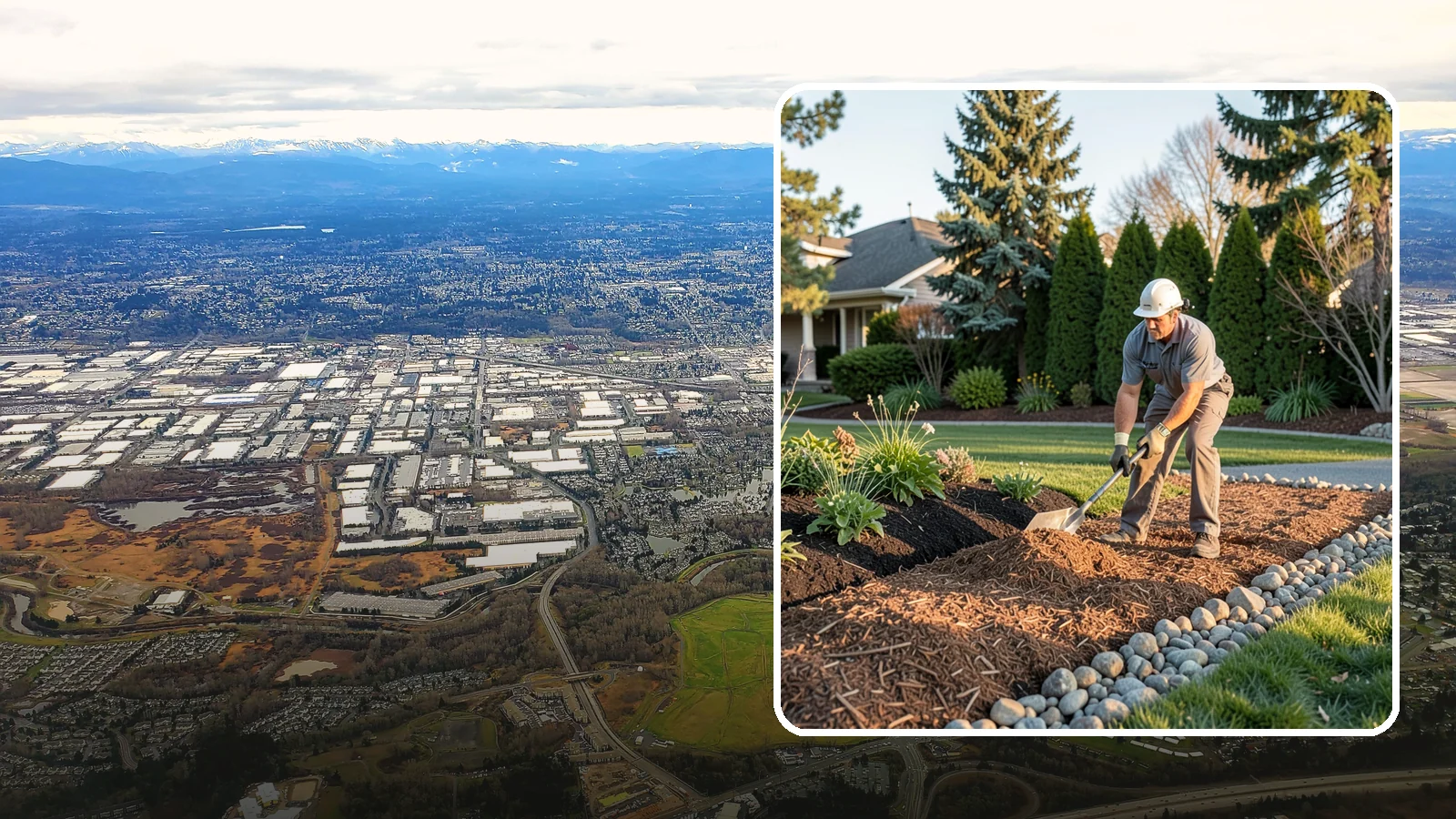 Wood Chip Spreading in Kent, King County, WA - Natural wood chips and arborist chips spread on paths, beds, and play areas for a rugged, economical cover.