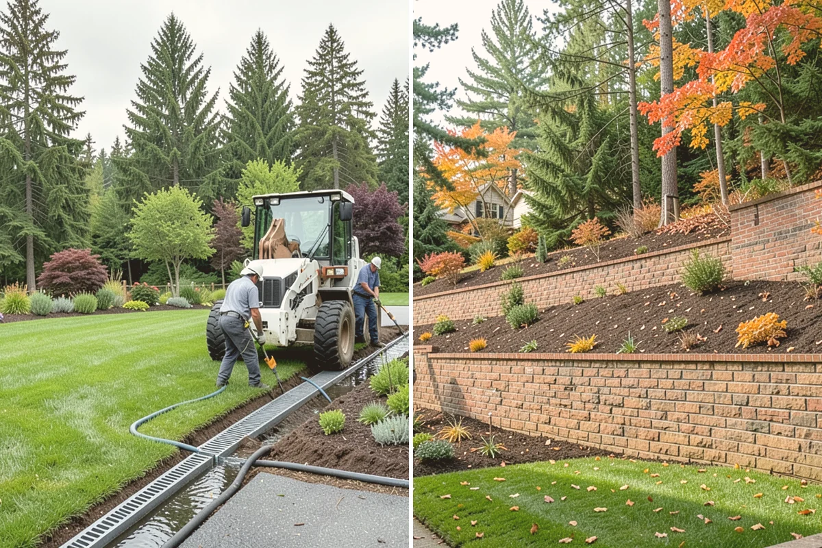Wood Chip Spreading in Kent, King County, WA - Define the area and prep the surface
