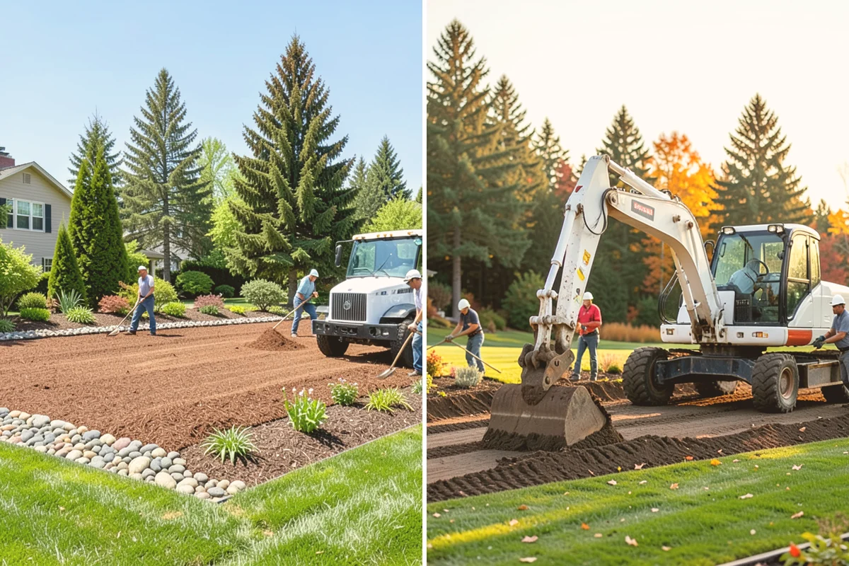 Wood Chip Spreading in Kirkland, King County, WA - Define the area and prep the surface