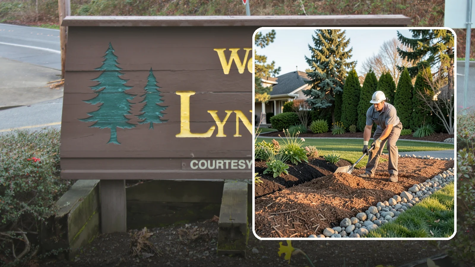 Wood Chip Spreading in Lynnwood, Snohomish County, WA - Natural wood chips and arborist chips spread on paths, beds, and play areas for a rugged, economical cover.