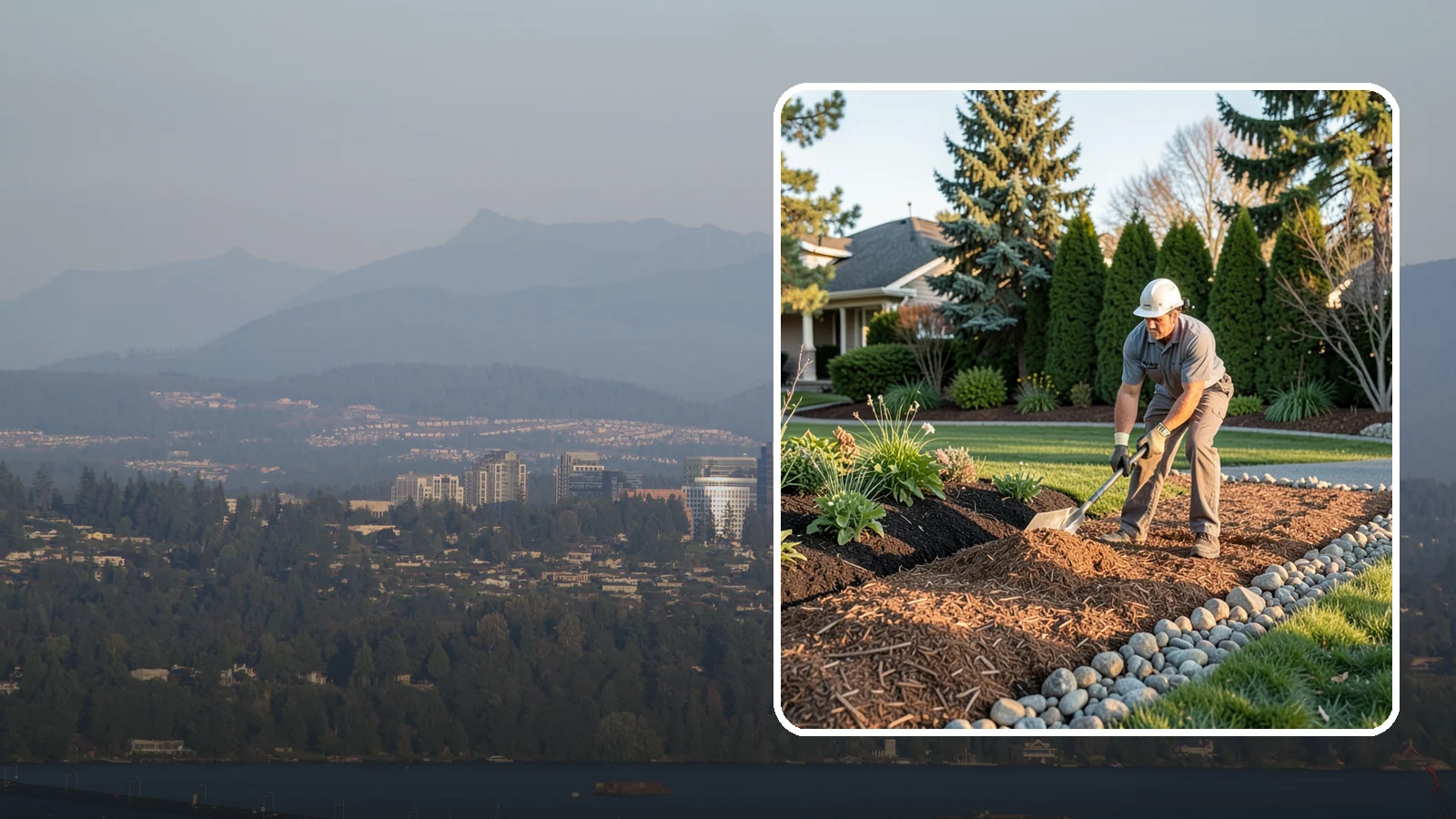 Wood Chip Spreading in Medina, King County, WA - Natural wood chips and arborist chips spread on paths, beds, and play areas for a rugged, economical cover.