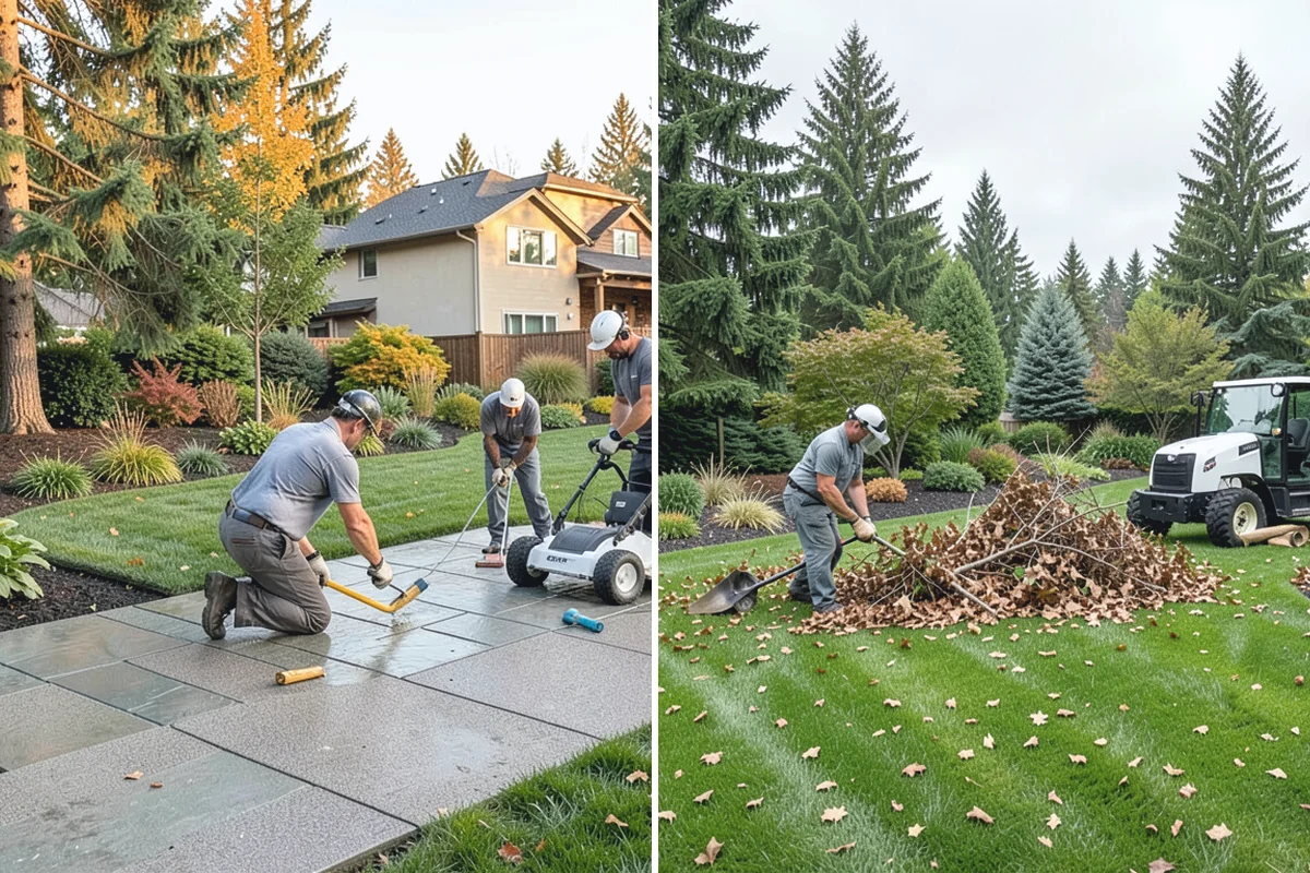 Wood Chip Spreading in Medina, King County, WA - Define the area and prep the surface